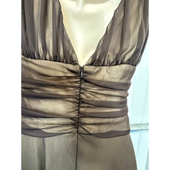 Connected Apparel Ruched Knee Length Mesh‎ Overlay Dress Goth Y2K 6P - Picture 4 of 15